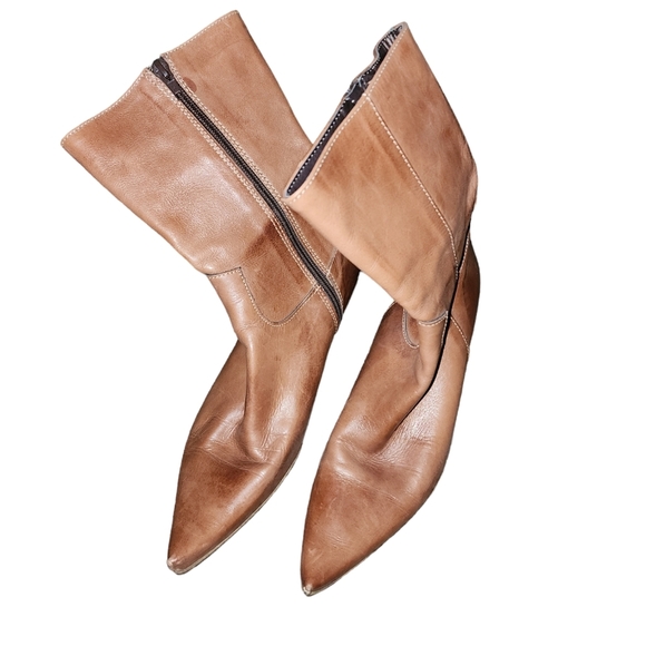 Brown Italian leather mid calf boots - Picture 10 of 11